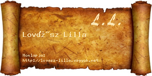 Lovász Lilla névjegykártya